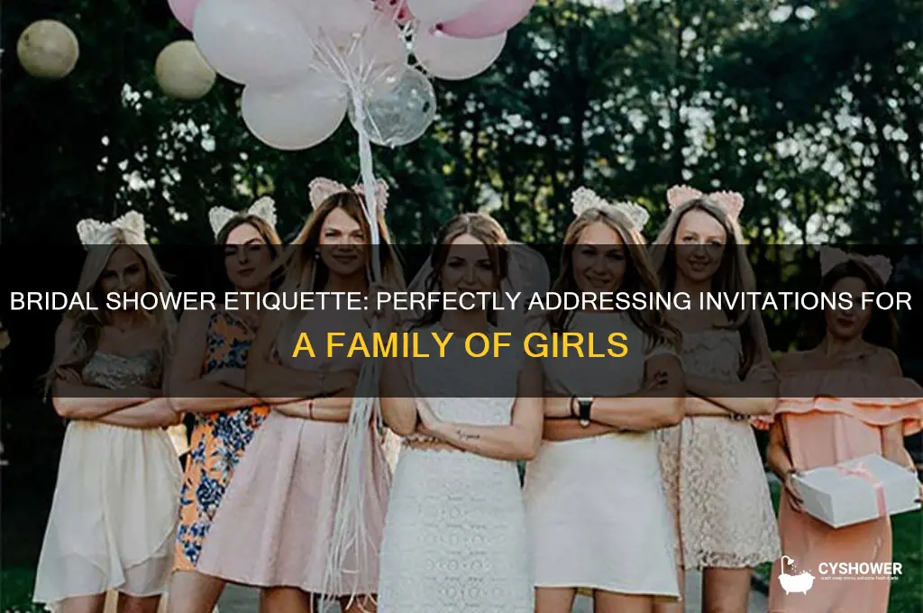 how to address a family of girls for bridal shower