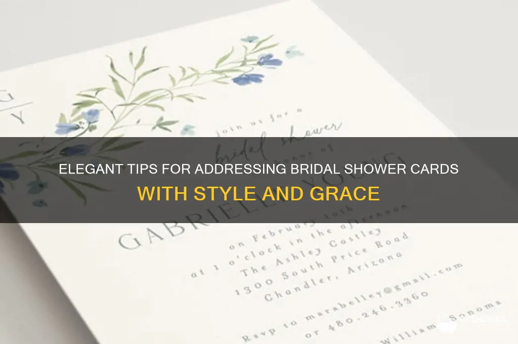 how to address bridal shower card