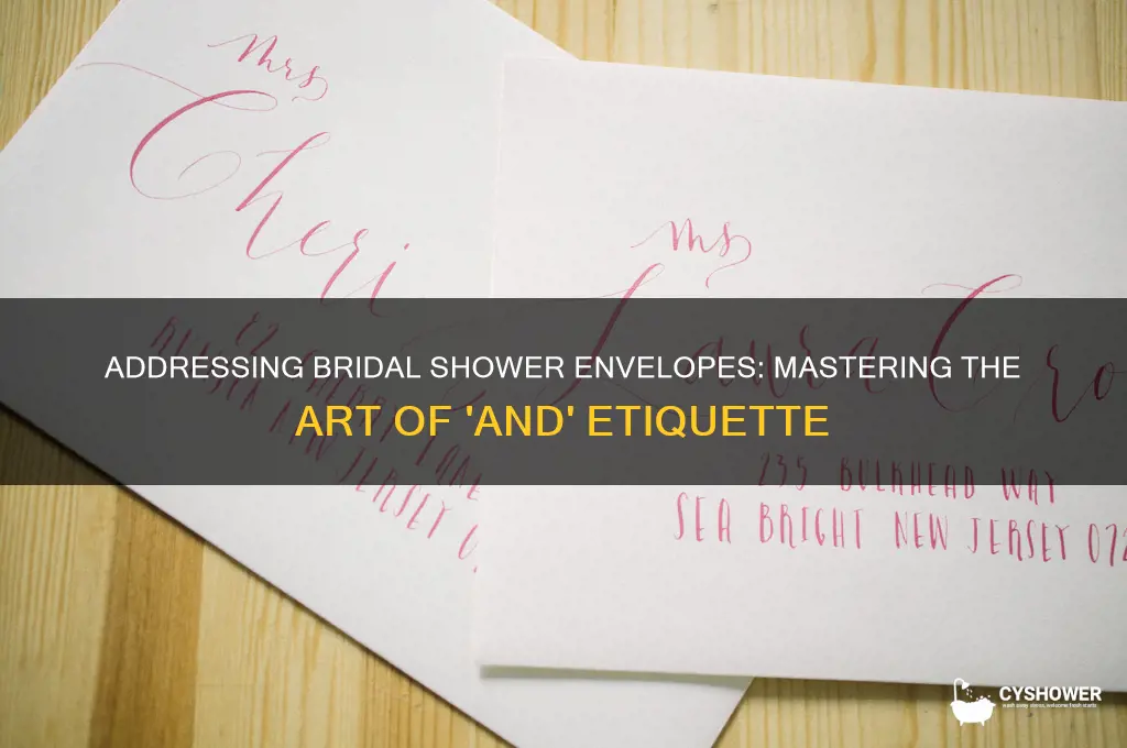 how to address bridal shower envelope with and