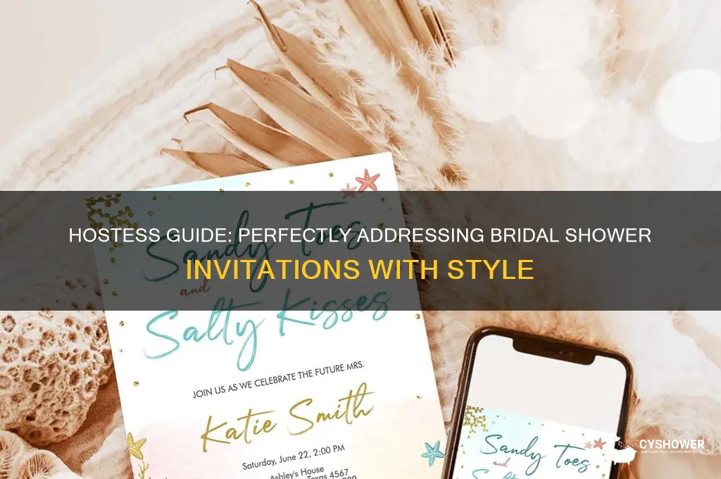 how to address bridal shower invitations as hostess