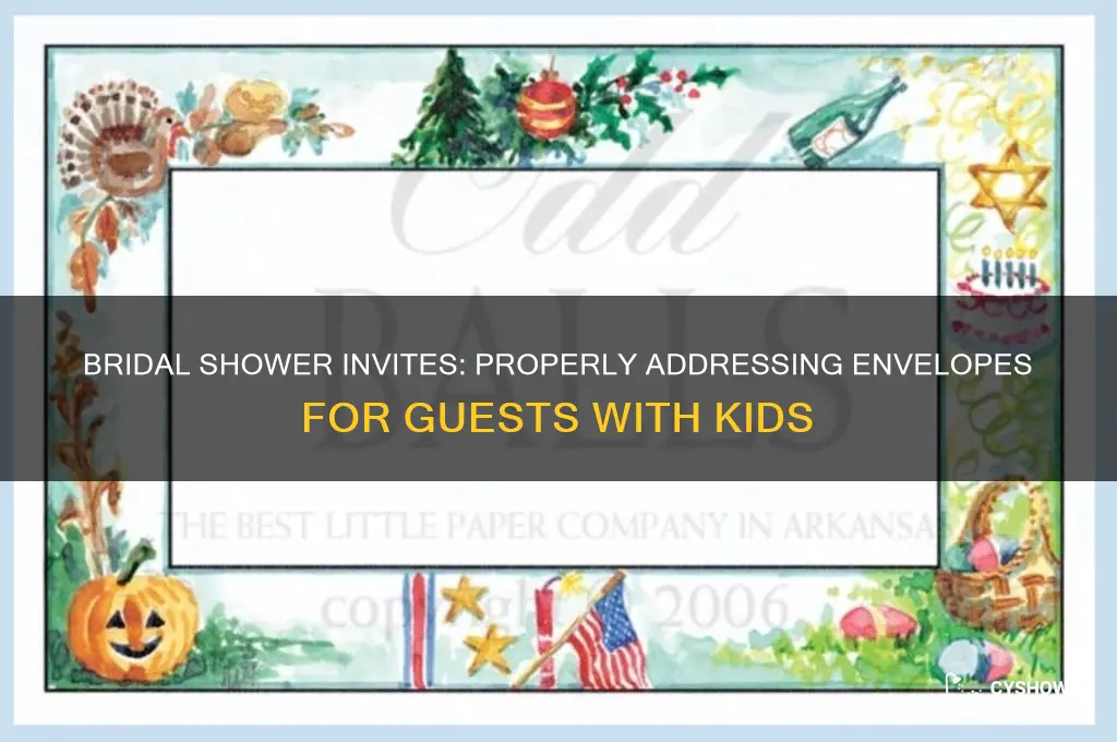 how to address bridal shower invitations with children