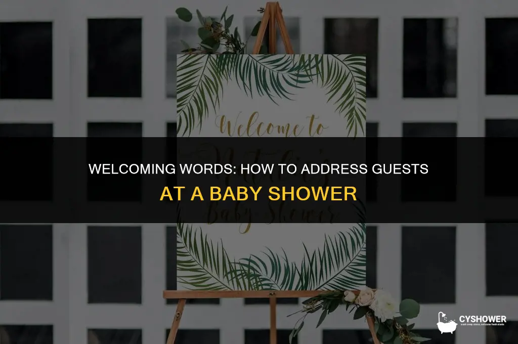 how to address guest at baby shower