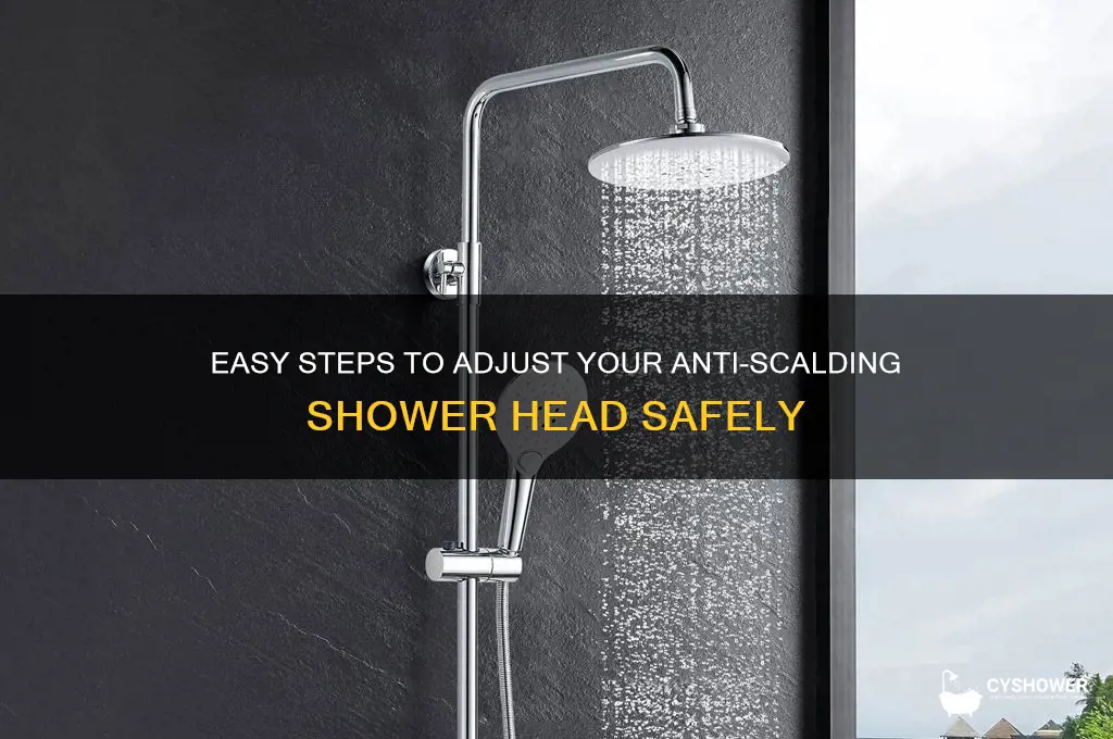 how to adjust a anti scalding shower head