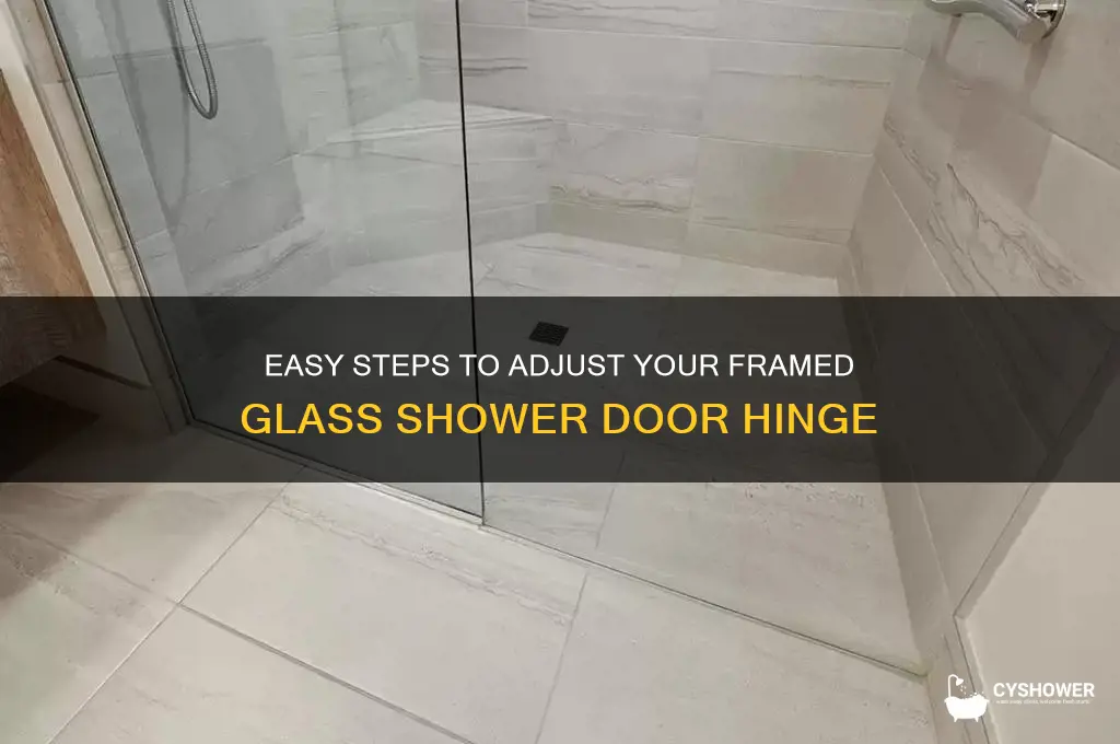 how to adjust a framed glass shower door hinge