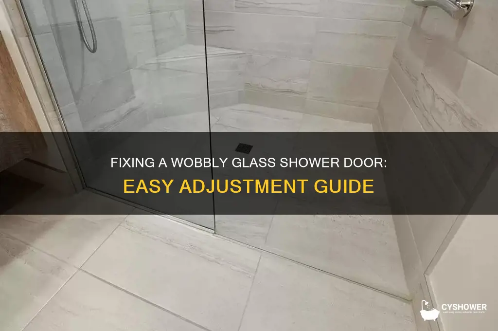 how to adjust a glass shower door thats free hanging