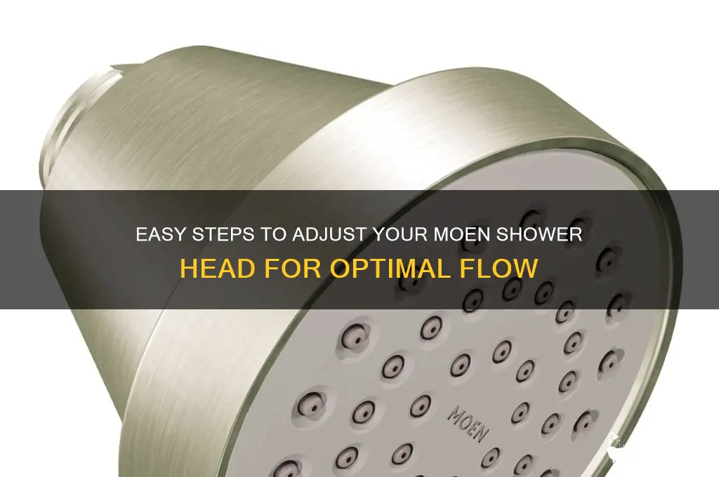 how to adjust a moen shower head