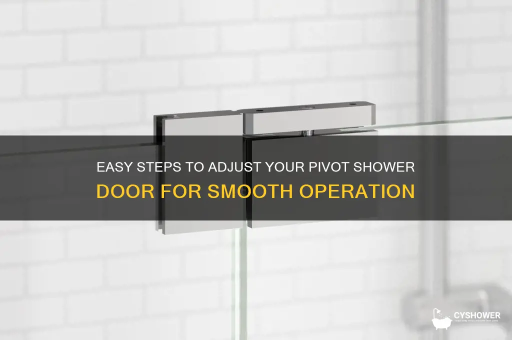 how to adjust a pivot shower door