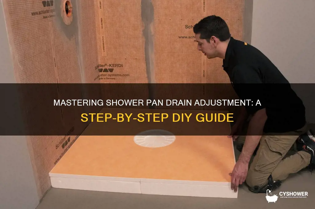 how to adjust a shower pan drain