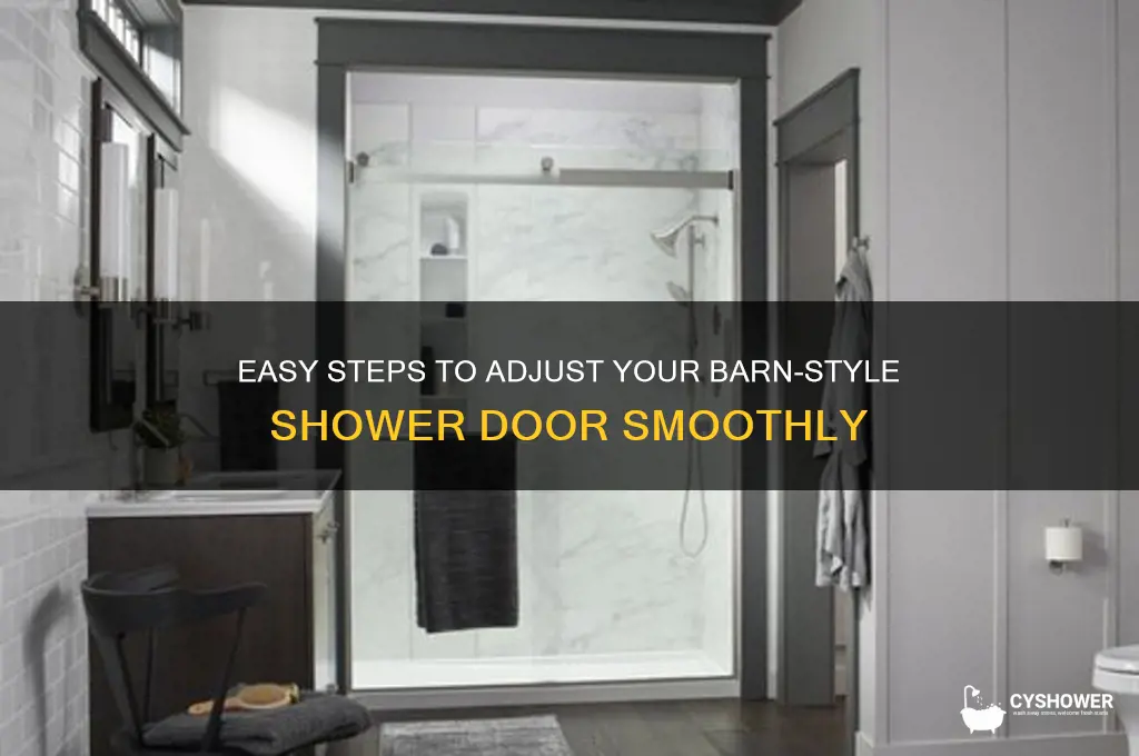 how to adjust barn type shower door