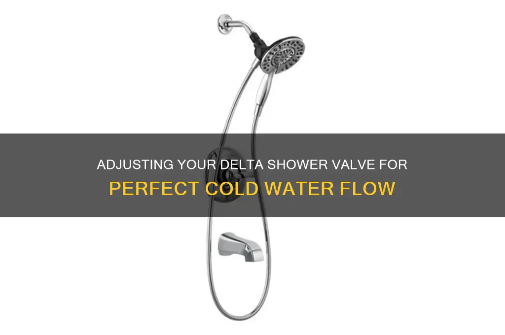 how to adjust cold water delta shower valve