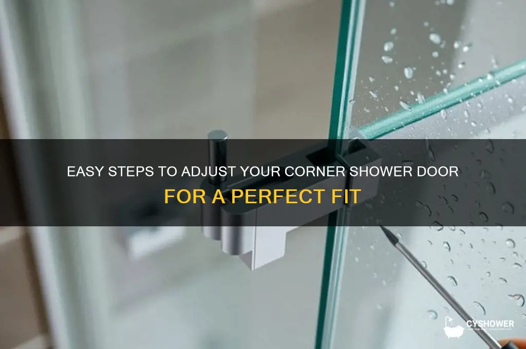 how to adjust corner shower door