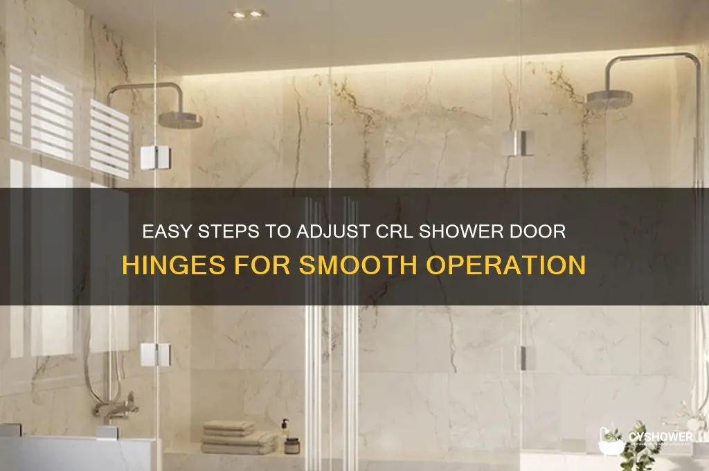 how to adjust crl shower door hinges