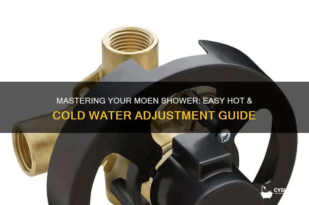 how to adjust hot and cold water moen shower