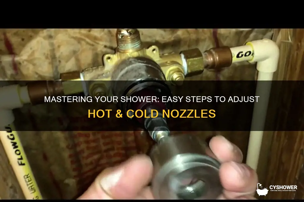how to adjust hot and cold water nozzle in shower