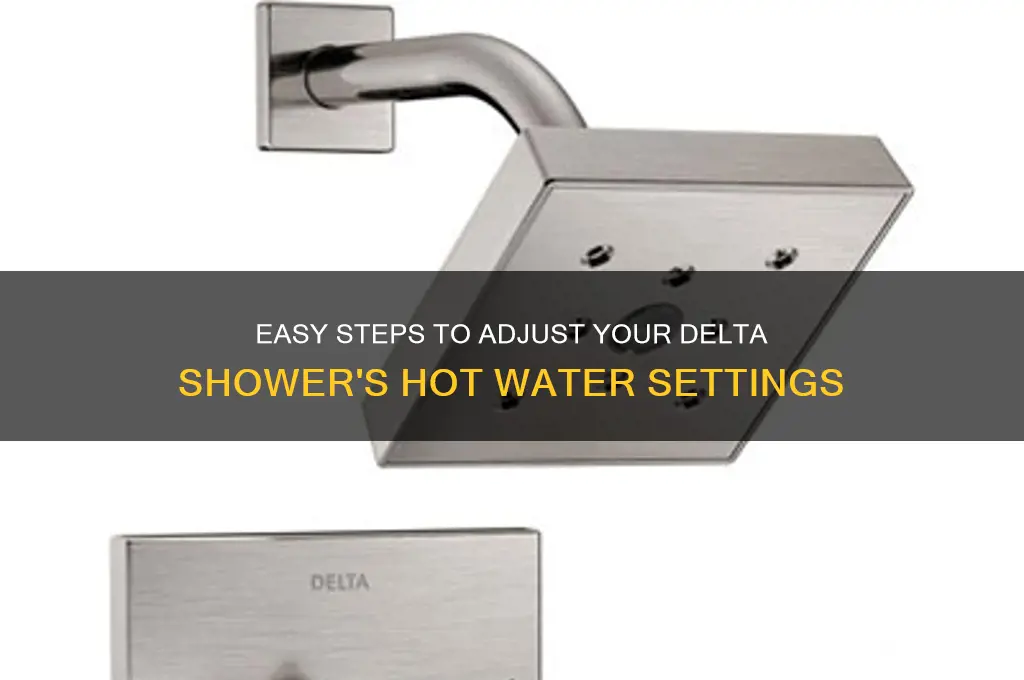 how to adjust hot water delta shower