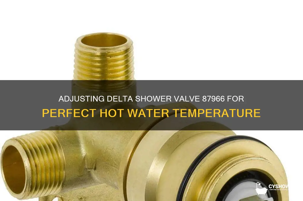 how to adjust hot water for delta shower valve 87966