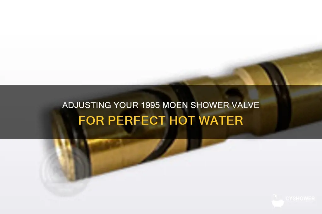 how to adjust hot water in 1995 moen shower valve