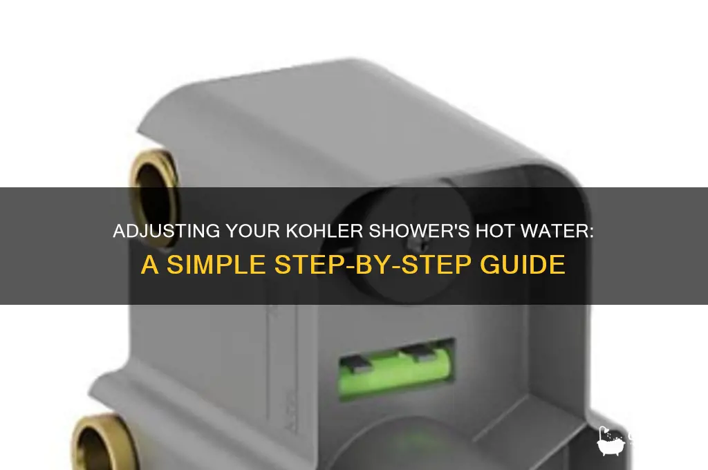 how to adjust hot water in kohler shower