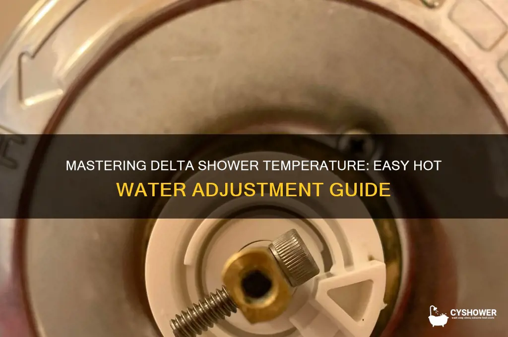 how to adjust hot water in shower delta
