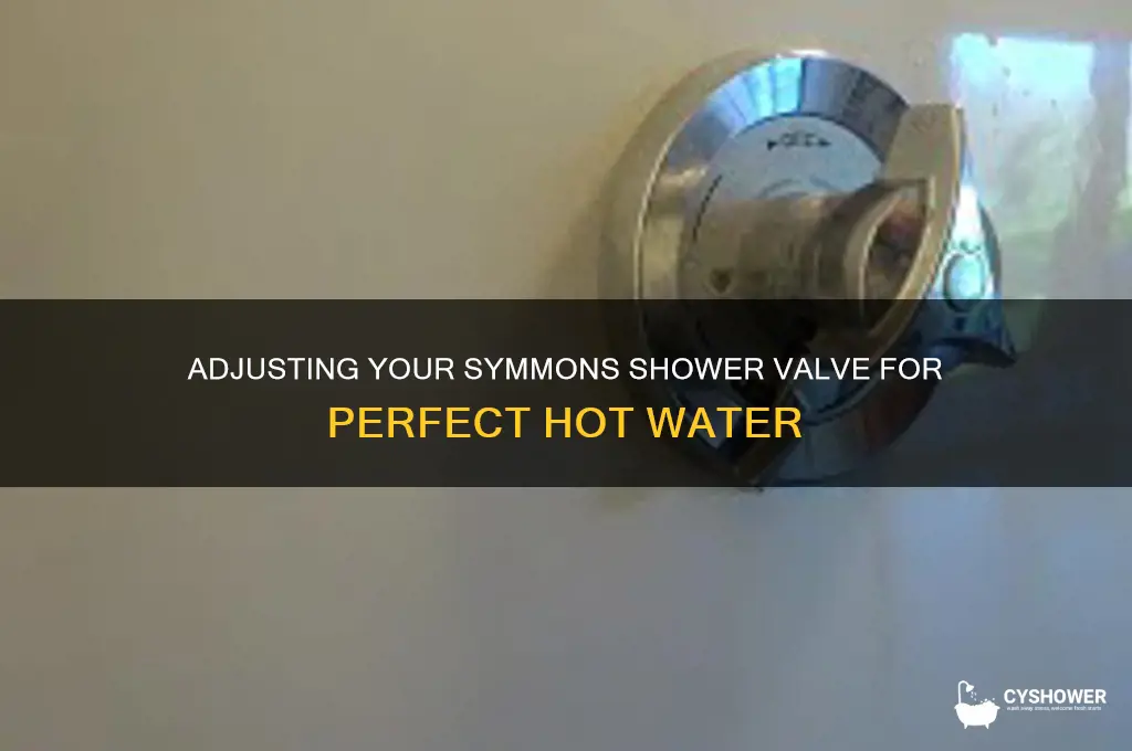 how to adjust hot water on symmons shower valve