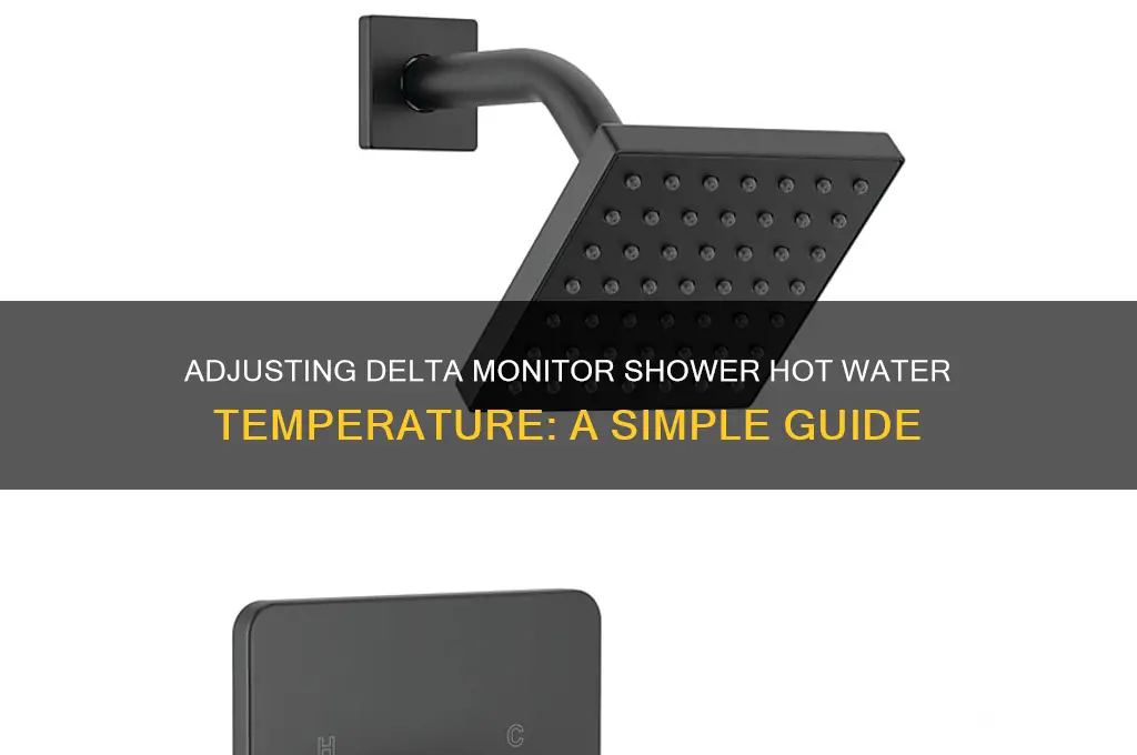 how to adjust hot water temp on delta monitor shower