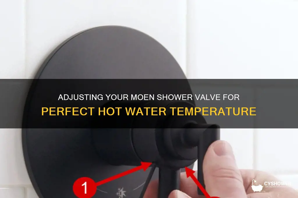 how to adjust hot water temperature on moen shower valve