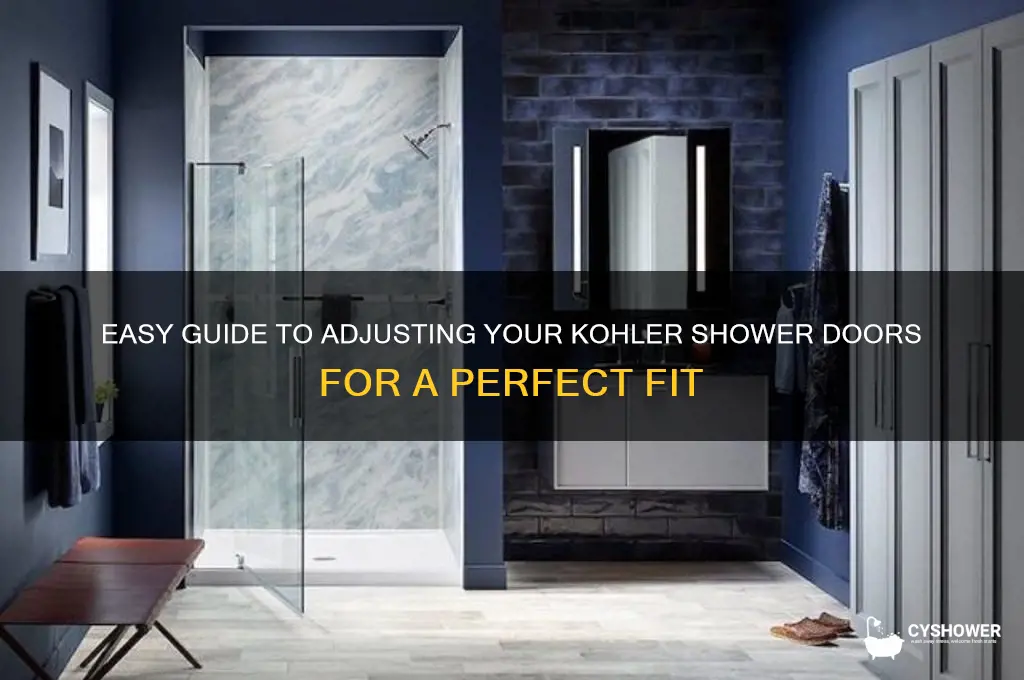 how to adjust kohler shower doors