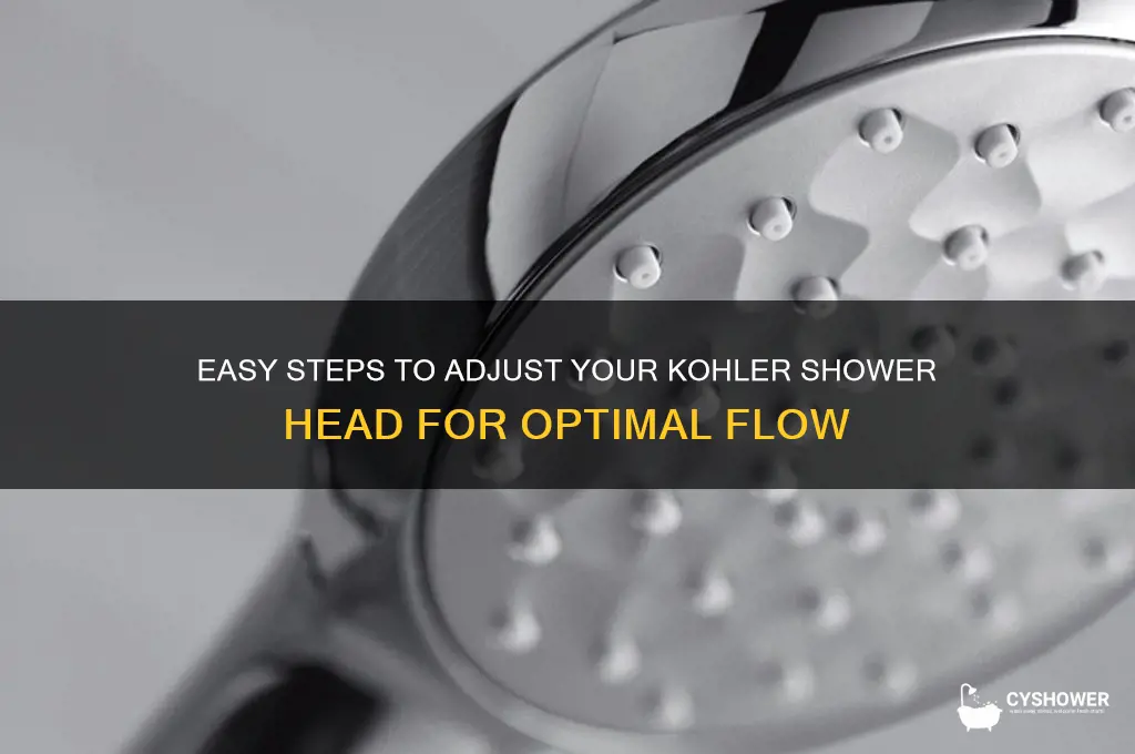 how to adjust kohler shower head