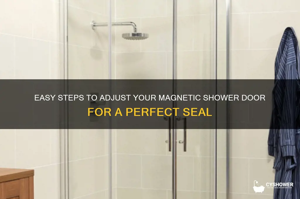 how to adjust magnetic shower door