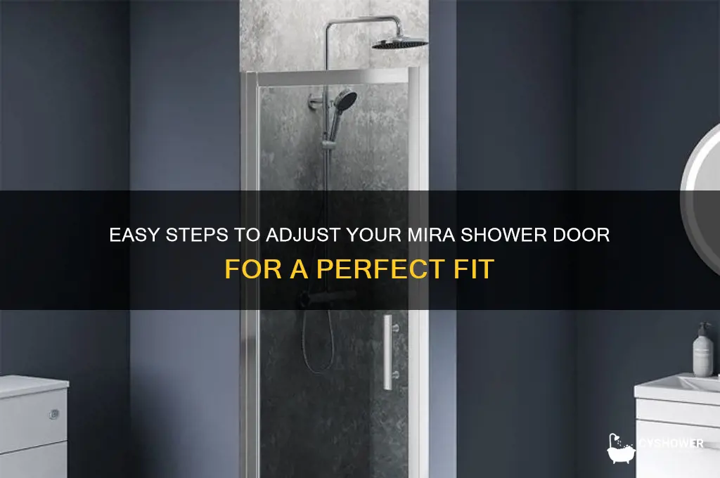 how to adjust mira shower door