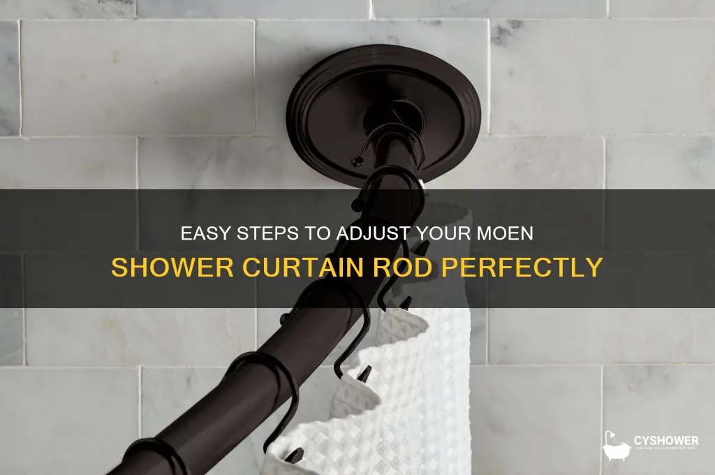 how to adjust moen shower curtain rod