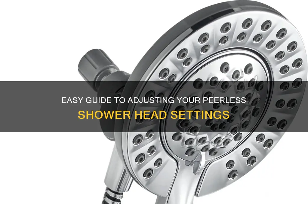 how to adjust settings on peerless shower head