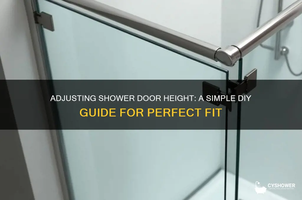 how to adjust shower door height