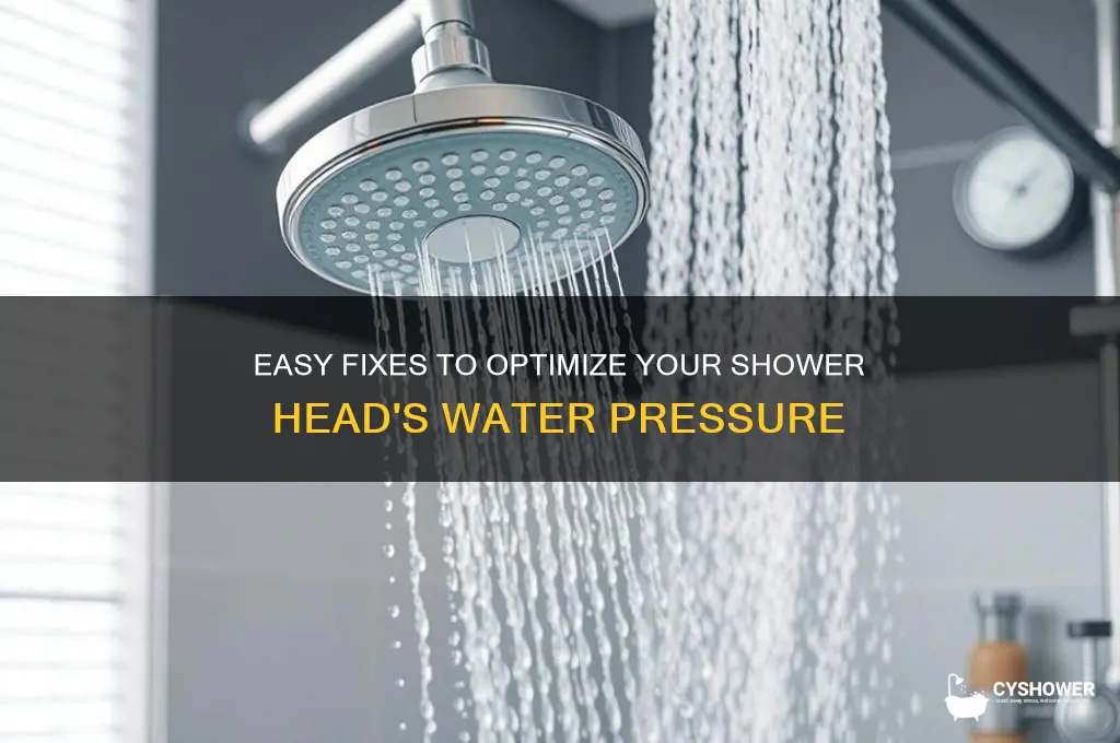 how to adjust shower head water pressure