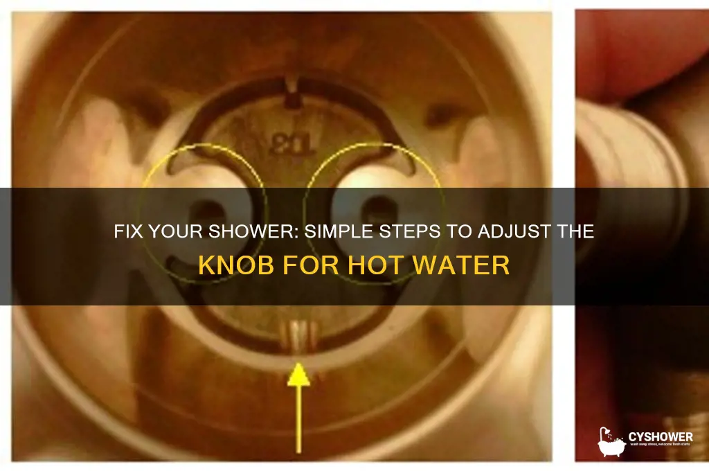 how to adjust shower knob so water gets hot