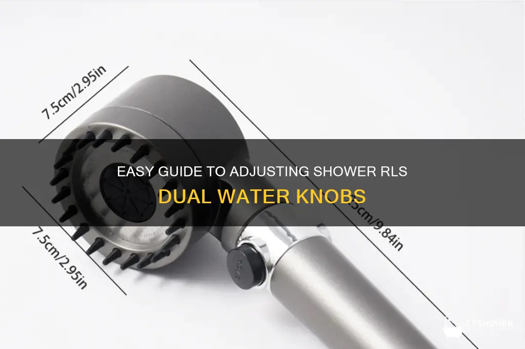 how to adjust shower rls dual water knobs