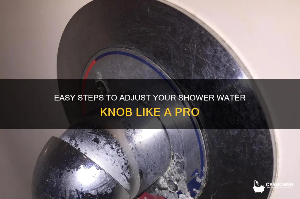 how to adjust shower water knob