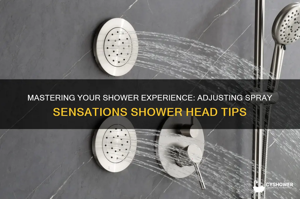 how to adjust spray sensations shower head