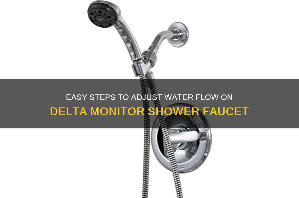 how to adjust water on delta monitor shower faucet