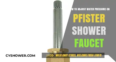 Adjusting Pfister Shower Faucet Water Pressure: A Step-by-Step Guide