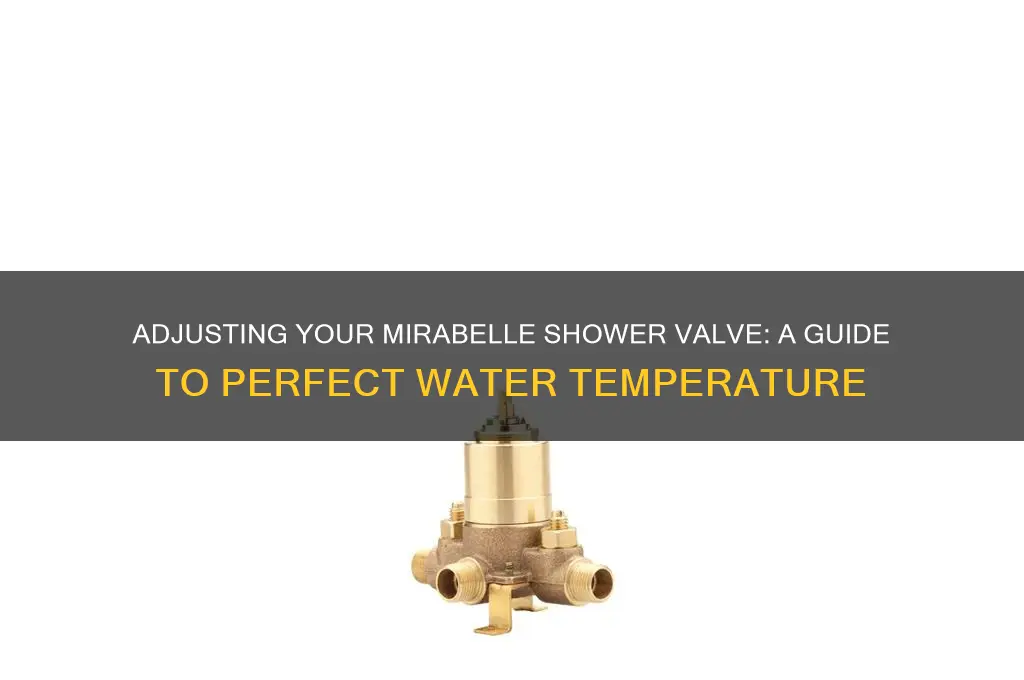 how to adjust water temp mirabelle shower valve