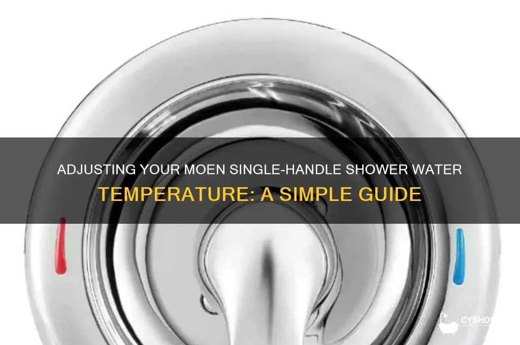 how to adjust water temp on moen single handle shower