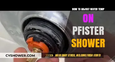 Adjusting Your Pfister Shower's Water Temperature: A Simple Guide