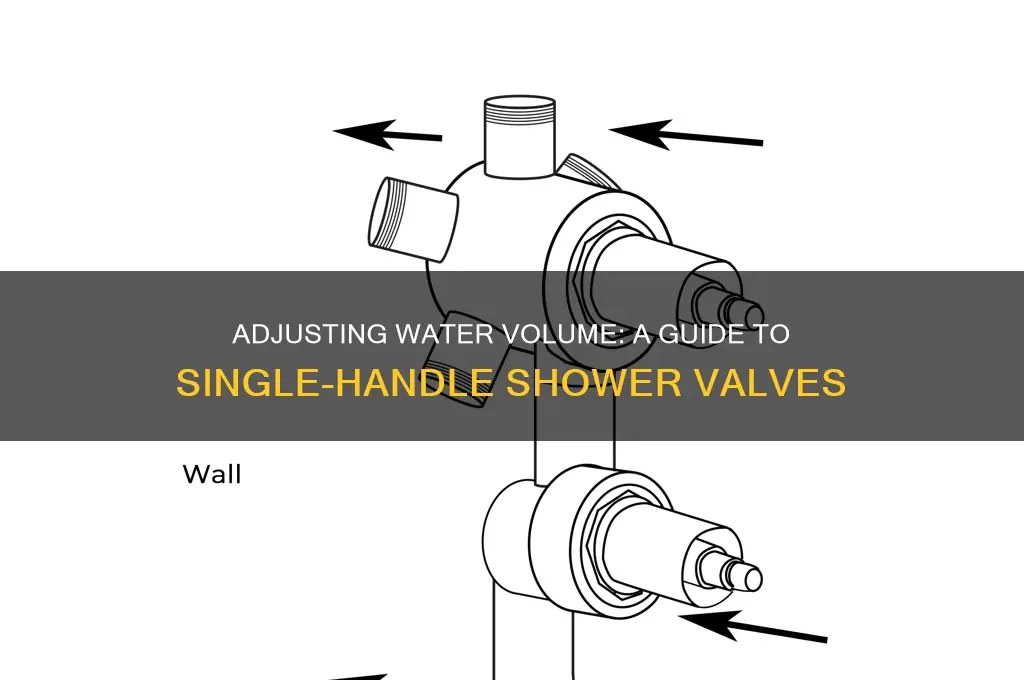 how to adjust water volume on single handle shower valve