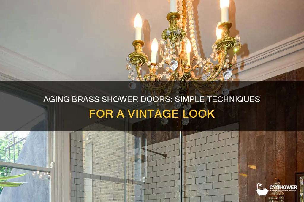 how to age brass shower door