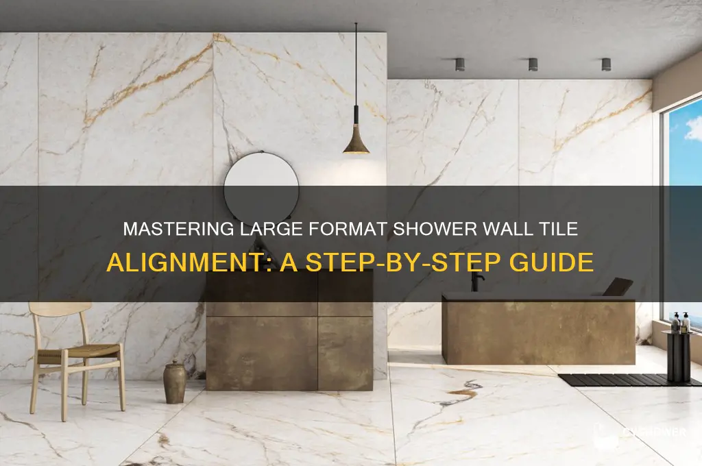 how to align large format shower wall tiles