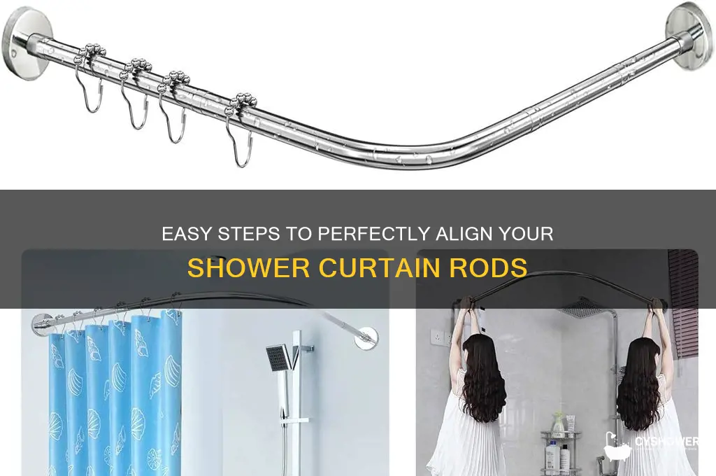 how to align shower curtain rods