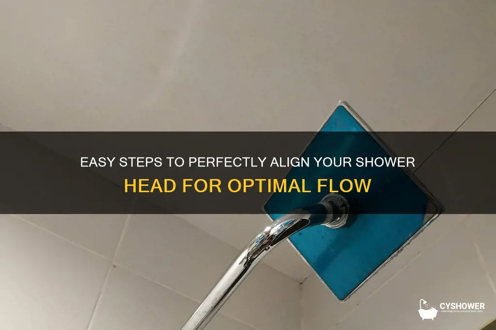 how to align shower head
