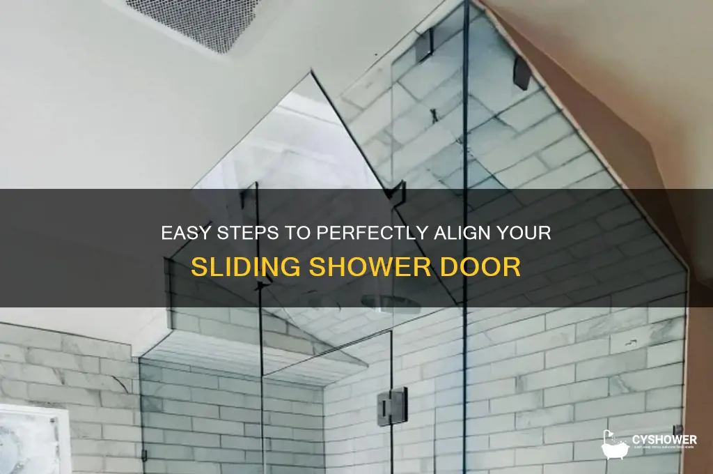 how to align sliding shower door