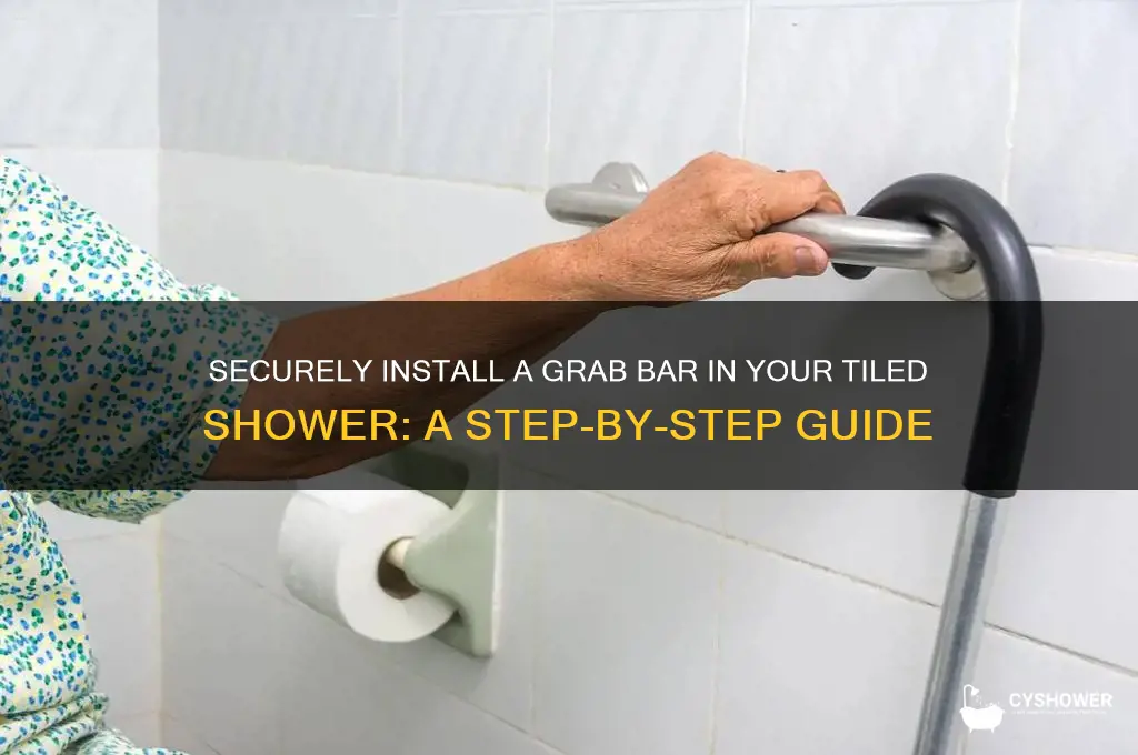 how to anchor a grab bar in tiled shower